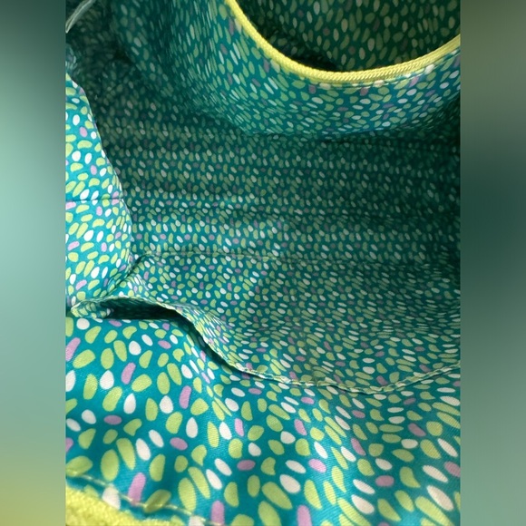 Vera Bradley Lime Green poly satchel crossbody purse Bundle with Vera Blouse - Picture 12 of 14